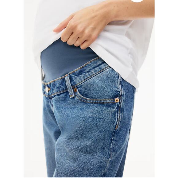 H&M Mama Slim/High Rib Maternity Jeans Large NWT - Picture 3 of 10
